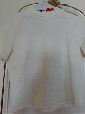 Forever 21 white Short-Sleeve Textured Tee